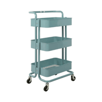 عربة منظمة بسلات حديدية اخضر