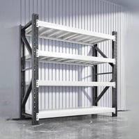 رفوف معارض 200×200 - عمق 90 سم - أبيض وأسود واسع