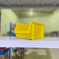 صندوق قطع غيار بلاستيك أصفر مقاس 3 - قابل للتكديس...