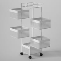 سلات منظمة مربعة 5 طبقات ابيض