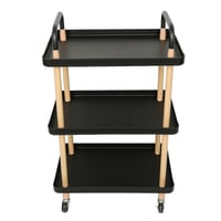 عربة تقديم مستطيلة اسود