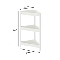 رفوف بلاستيك زاوية ابيض 3 طوابق