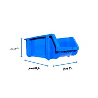 صناديق قطع غيار بلاستيك أزرق مقاس 7 - قابل للتكديس...