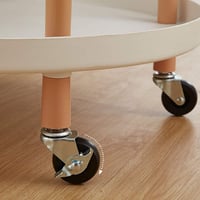 عربة تقديم دائرية ابيض دورين