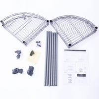 رفوف شبك زاوية كروم 160×60 (عمق 30 سم) - ماي رفوف