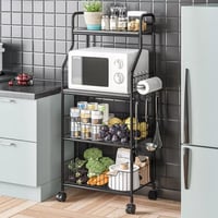 رفوف منظمة للمطبخ اسود