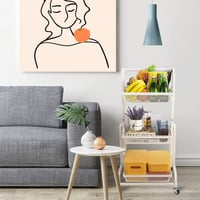 عربة منظمة قابلة للطي ابيض