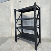 رفوف حديد أسود 200×200 (عمق 60 سم) - حمولة 800 كجم...