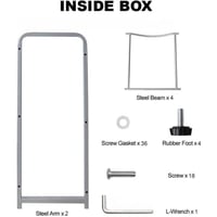 حامل قوارير الماء 3 طبقات - رمادي - ماي رفوف