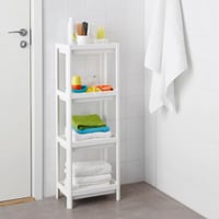 رفوف بلاستيك 4 طوابق ابيض