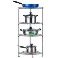 رفوف شبك زاوية كروم 160×60 (عمق 30 سم) - ماي رفوف