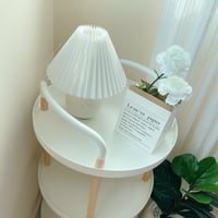 عربة تقديم دائرية ابيض دورين