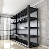 رفوف تخزين حديد 5 أدوار 120×60 سم (أسود) | ماي رفو...