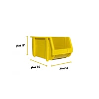 صندوق قطع غيار بلاستيك أصفر مقاس 3 - قابل للتكديس...