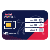 ريدبول شريحة بيانات 350 جيجا مسبقة الدفع | 3 أشهر
