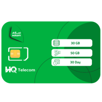 سلام شريحة بيانات 30 جيجا + 50 جيجا تواصل إجتماعي...