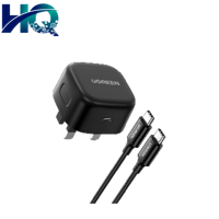 شاحن جداري يوجرين بمنفذ USBC بقوة 25 واط مع سلك US...