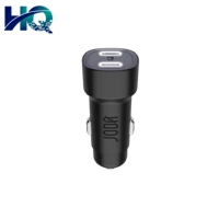 جودا شاحن سيارة بقوة 45 واط بمنفذين تايب سي - أسود