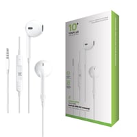 تن بلس سماعة أذن سلكية بمنفذ AUX - أبيض