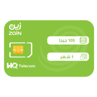 زين شريحة بيانات 105 جيجا مسبقة الدفع | شهر