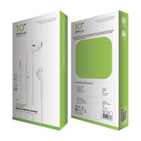 تن بلس سماعة أذن سلكية بمنفذ AUX - أبيض