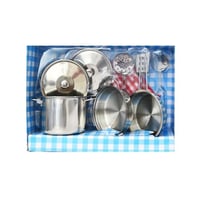 طقم أواني المطبخ للبنات – لعبة الطبخ المعدنية الوا...