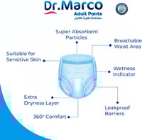 حفاضات الكبار Dr.Marco – مقاس M (عبوة 10 قطعة)