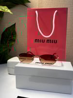 نظارة miu miu أطار ذهبي عدسة بني مدرج