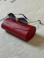 نظارة Cartier اطار ذهبي - عدسة أسود