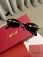نظارة Cartier اطار ذهبي - عدسة أسود