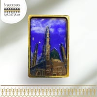 مغناطيس المسجد النبوي مع برواز فضي 3