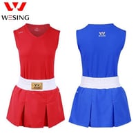 A women blue skirt