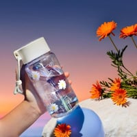 زمزمية أنيقة للرياضيين (شفاف - شفاف ضبابي) قطعة وا...