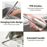 فرشاة سيليكون لتنظيف الأماكن الضيقة قطعة واحدة