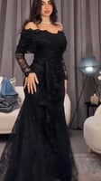 7885 فستان دانتيل اسود