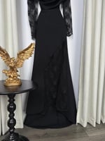 رقم 8377 فستان ناعم اسود