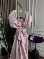 رمز 8175 فستان لحمي سهره مطرز