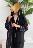 عباية كريب بحريني تطريز يدوي قصة عادي