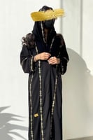 عباية كريب بحريني تطريز يدوي قصة عادي