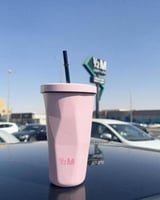 كوب البانثر الأنيق _ وردي