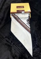 غترة بروجية شتوي بيج مطرز 3-2025