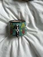 كوب صناعة يدوية بنقشات عثمانية وعبارة ISTANBUL