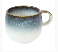 كوب بورسلين دائري باللونين الأزرق والأبيض