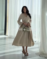 فستان لف أنيق بتصميم خصر محدد