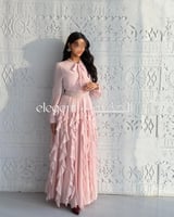 فستان بلوم روز الشيفون بطبقات أميرية - فستان شيفون...