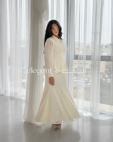 طقم شيفون ودانتيل سكري ملكي