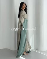 جلابية بتصميم أنيق بربط داخلي - جلابية أنيقة