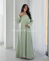 جلابية تيفاني مطرزة بتفاصيل أنيقة - جلابيه تيفاني