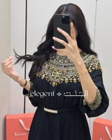 فستان ليالي الذهب – أناقة ملكية مطرزة بتفاصيل فاخر...