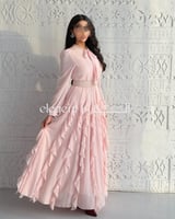 فستان بلوم روز الشيفون بطبقات أميرية - فستان شيفون...